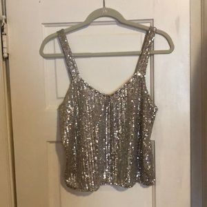 Zara Gold Sequin Top